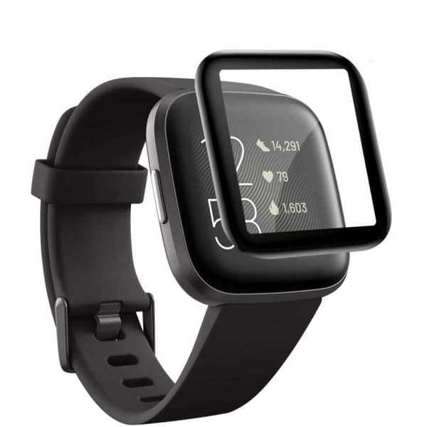 2-PACK Fitbit Sense FullFrame 3D karkaistu lasi 0,2mm 9H Transparent