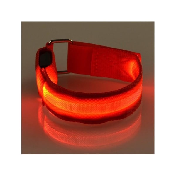 2-PACK Reflex Armbånd LED / Reflex Band genopladeligt Röd
