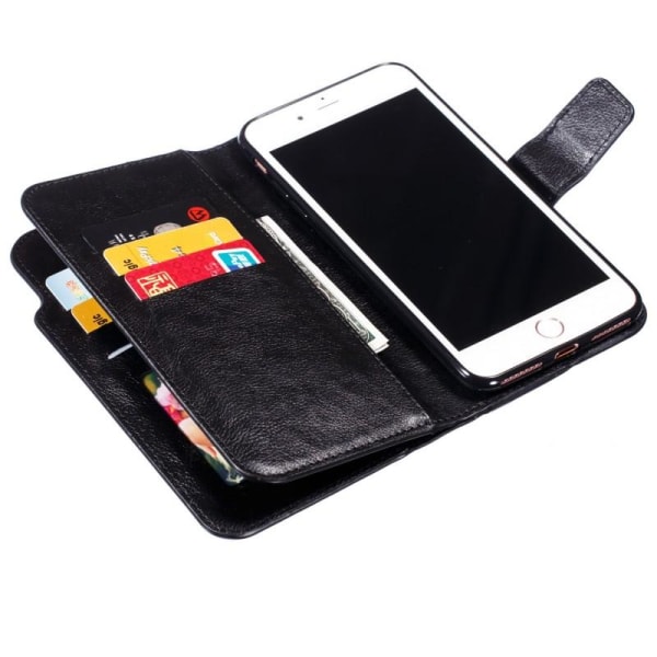 iPhone 7 Plus / 8 Plus praktisk lommebokveske med 12-Pocket Arra Black
