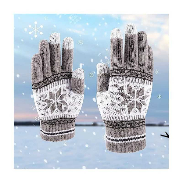 Touchvantar Vinter Mönster Brun