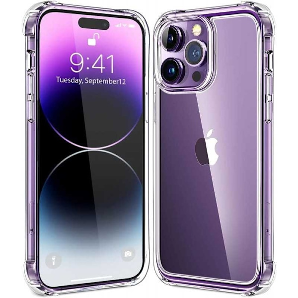 iPhone 15 Pro Max iskuja vaimentava silikonikotelo Shockr Transparent