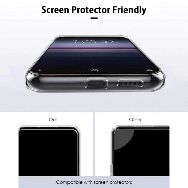 Xperia 1 II Stötdämpande Mjukt Skal Simple (XQ-AT51) Transparent