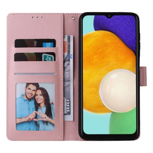 Samsung A13 5G / A04s Trendy pung-etui Sparkle 4-RUMMET Pink