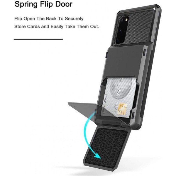 Samsung S20 Plus stødsikkert cover med ugyldigt kortrum Black