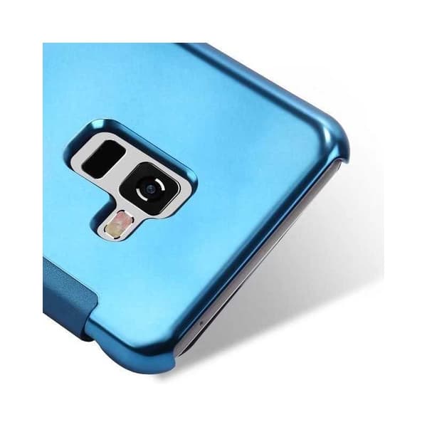 Samsung A8 2018 Flip Case Clear View Seisova Rocket Svart