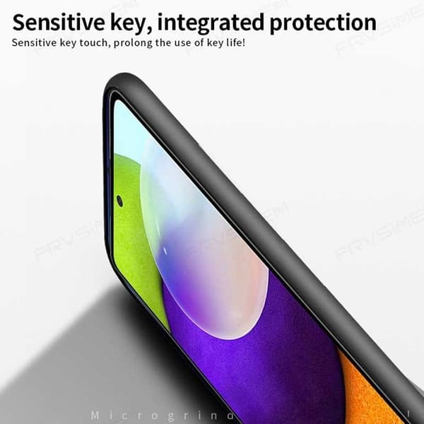Samsung A33 5G Erittäin ohut kumipinnoitettu mattamusta Cover Basic V2 Black