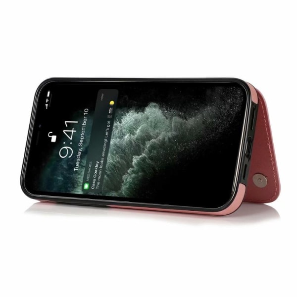 iPhone 12 Pro Max Stødsikker etui Kortholder 3-POCKET Flippr V2 Pink gold
