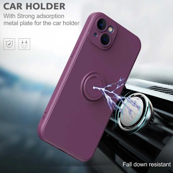 iPhone 15 iskunkestävä kotelo CamShield-renkaan pidikkeellä Rosa