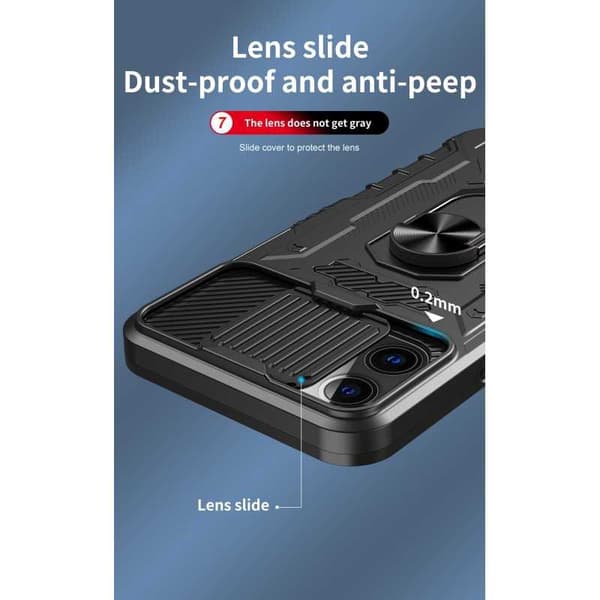 iPhone 13 Pro:n kattava Premium 3D -kotelo ThreeSixty CamShield Black
