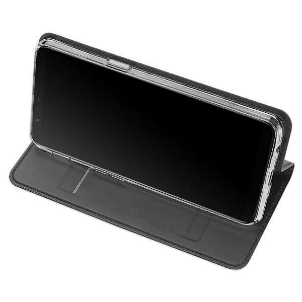 OnePlus 5 Flip Case Skin Pro korttilokerolla Svart