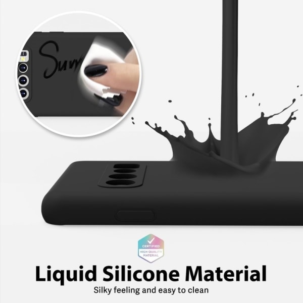 Samsung S10e Gummierte Shell Liquid - Svart