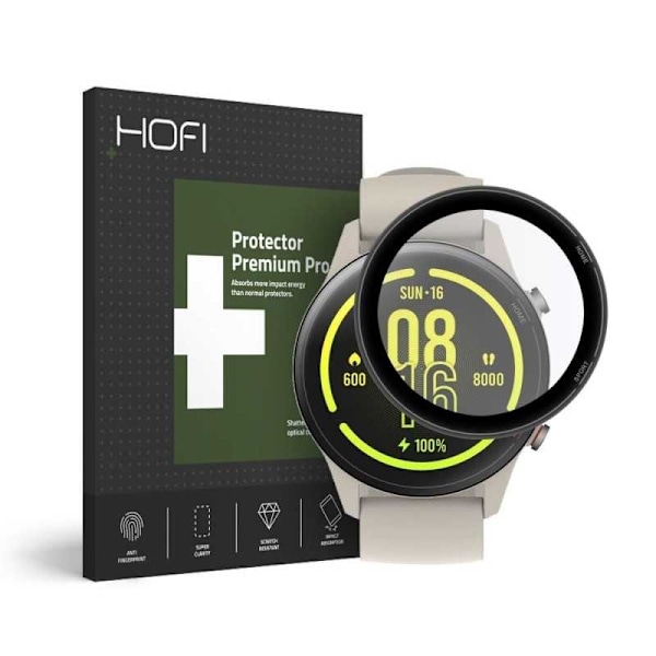 2-PAK Xiaomi Mi Watch FullFrame 3D hærdet glas 0,26 mm 9H Transparent