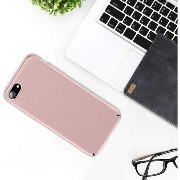 iPhone 7 Plus / 8 Plus Ultraohut kumipinnoitettu Cover Basic V2 Pink gold