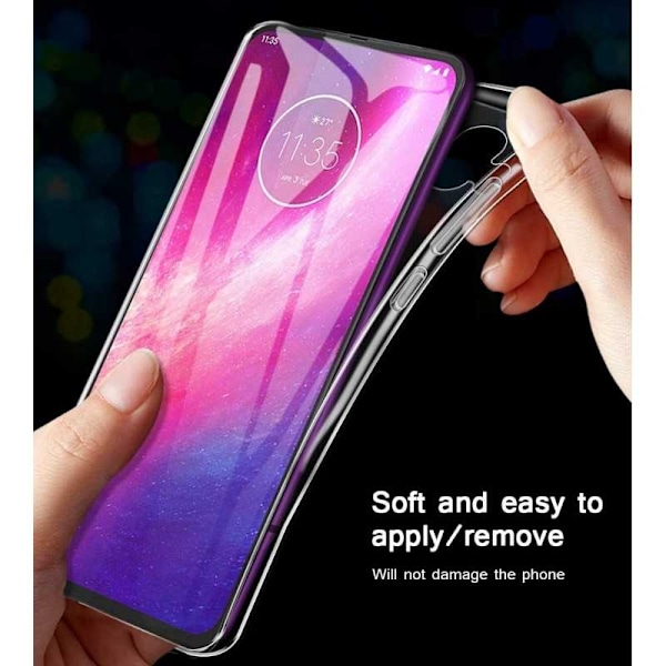 Motorola One Hyper Stöttåligt Genomskinligt Skal Simple Transparent