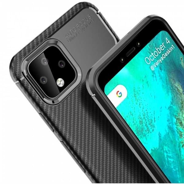 Google Pixel 4 XL Iskunkestävä ohut kansi FullCarbon V4 Black