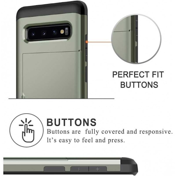 Samsung Galaxy S10e Iskunkestävä Cover Cover Card -paikka StreetWise