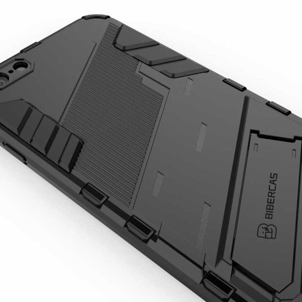 iPhone 6S Plus iskunkestävä kotelo jalustalla ThinArmor V2 Black