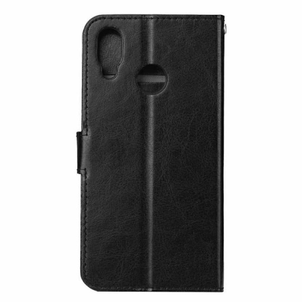 Huawei P20 Lite Plånboksfodral PU-Läder 4-FACK Svart