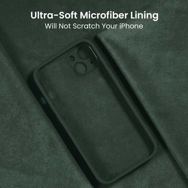 iPhone 16 Pro Gummibelagd Mattgrönt Skal Kameraskydd Liquid - Grön