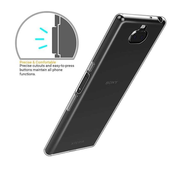Xperia 10 Stöttåligt Genomskinligt Skal Simple Transparent