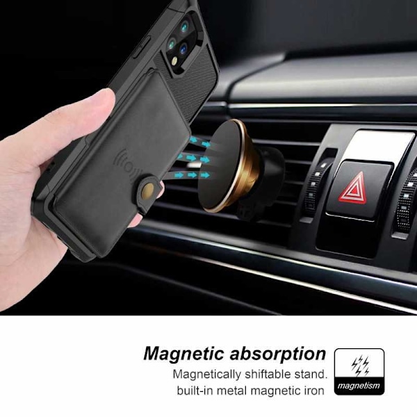 iPhone 12 Stødsikkert Premium Cover 4-KOMPARTMENT Solid V3 Black