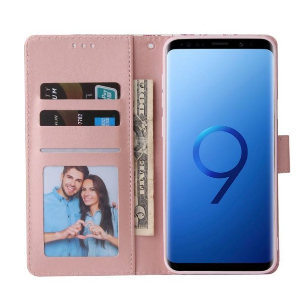 Samsung S9 Plus Trendikäs lompakkokotelo Sparkle 4-FACK Pink