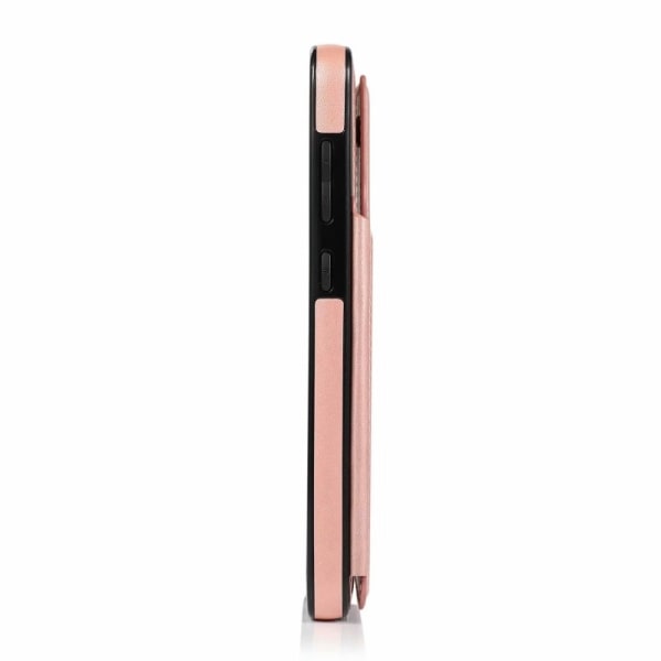Samsung A70 iskunkestävä kansikorttipidike 3-POCKET Flippr V2 Pink gold