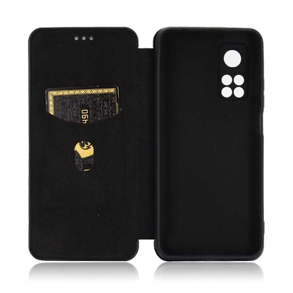 Xiaomi Mi 10T / 10T Pro Flip Case -korttipaikka CarbonDreams Black