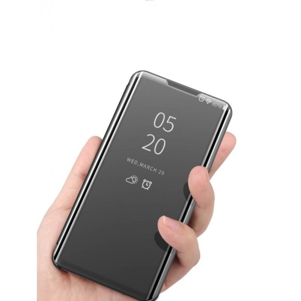 Samsung Note 10 Smart Flip Case Clear View Standing V2 Rocket Black