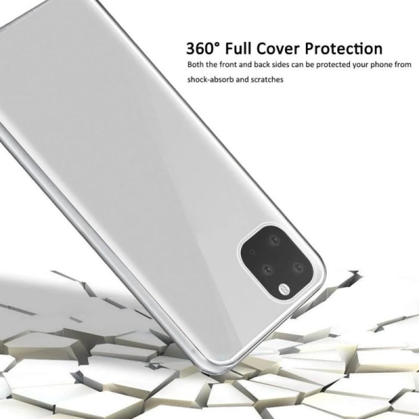 360° fuld dækning og stødabsorberende etui til iPhone 13 Transparent