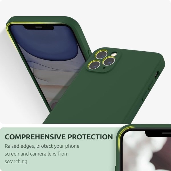 iPhone 12 Pro Gummierte Matte Green Shell Liquid - Grønn