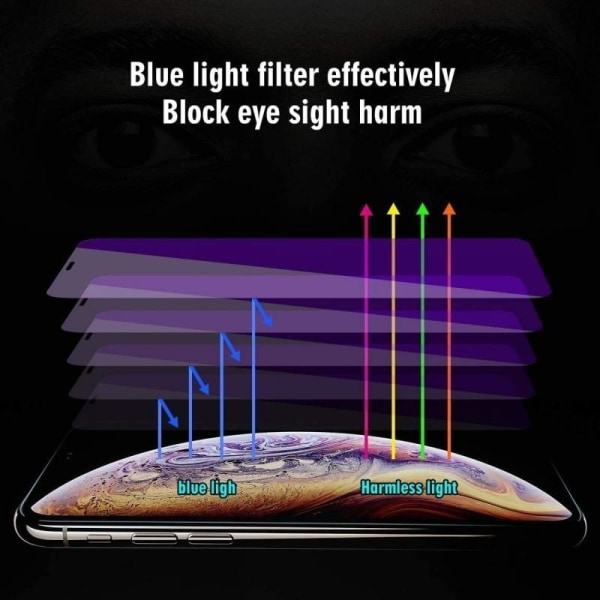 2-PACK iPhone 13 / 13 Pro hærdet glas med UV-beskyttelse / blåt Transparent
