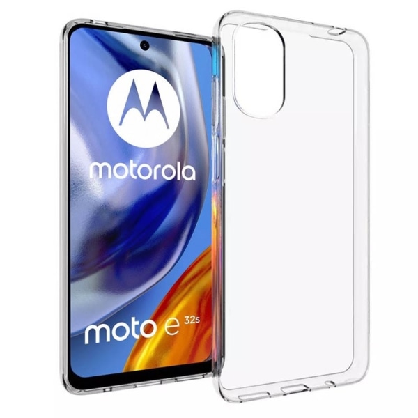 Motorola Moto E32s iskuja vaimentava silikonikotelo Simple Transparent