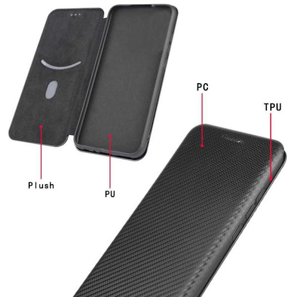 iPhone 11 Pro Max Flip Case -korttipaikka CarbonDreams Black