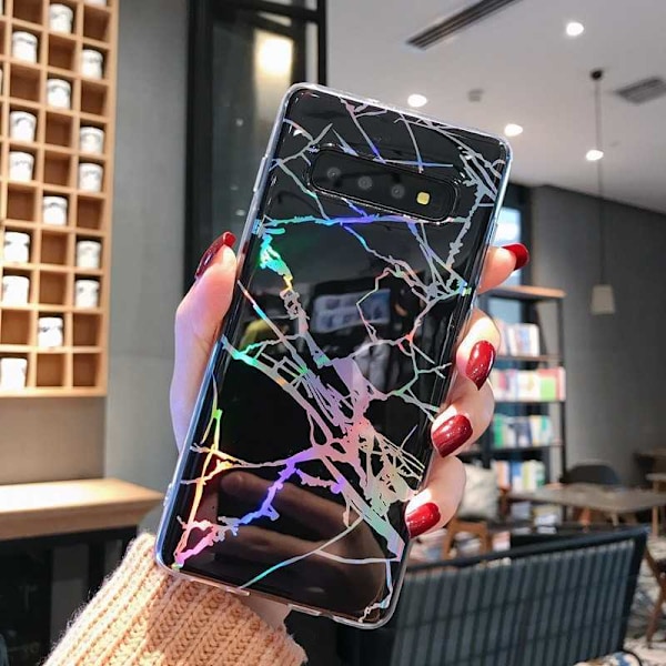 Samsung S10 Plus stødabsorberende marmorcover Lazr (SM-G975F) Svart
