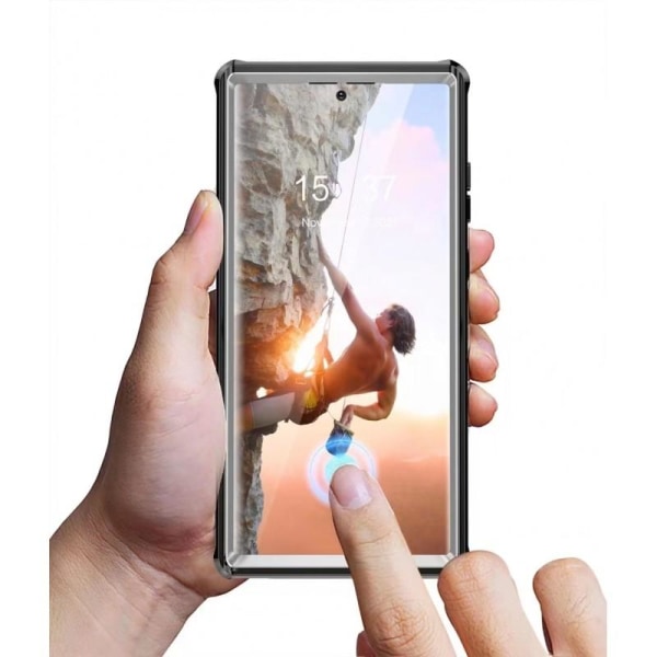 Samsung S22 Ultra Heltäckande Premium 3D Skal ThreeSixty Transparent