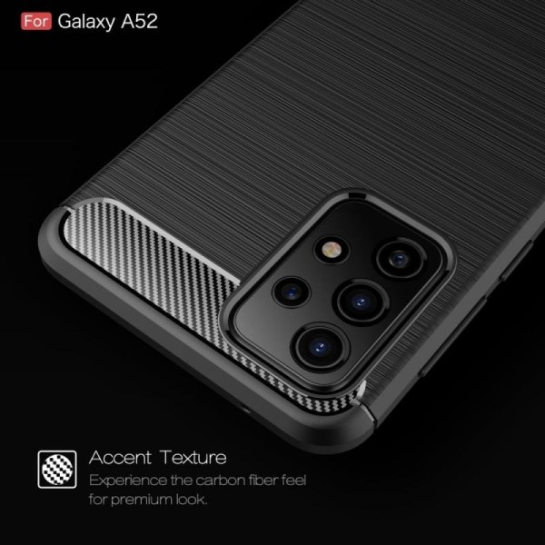Samsung A52/A52s 4G/5G iskunkestävä SlimCarbon kotelo Black
