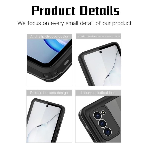 Samsung Note 20 Täyspeitto Vedenpitävä Premium Cover - 2m Transparent