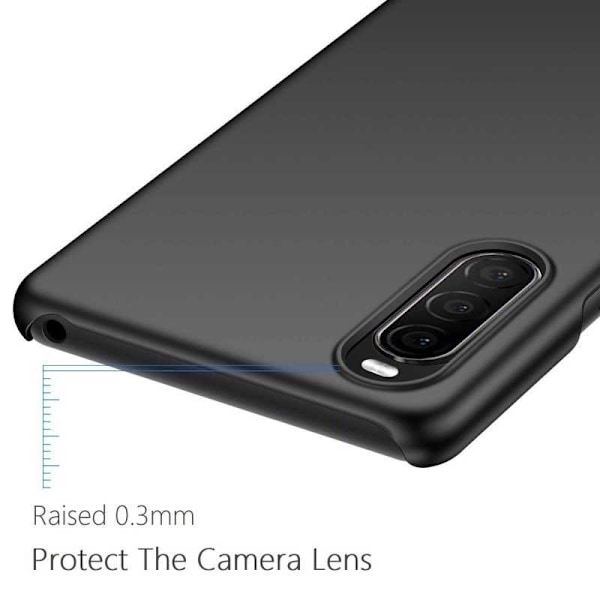 Xperia 10 IV Ultra-ohut kumipinnoitettu mattamusta Cover Basic V2 Black