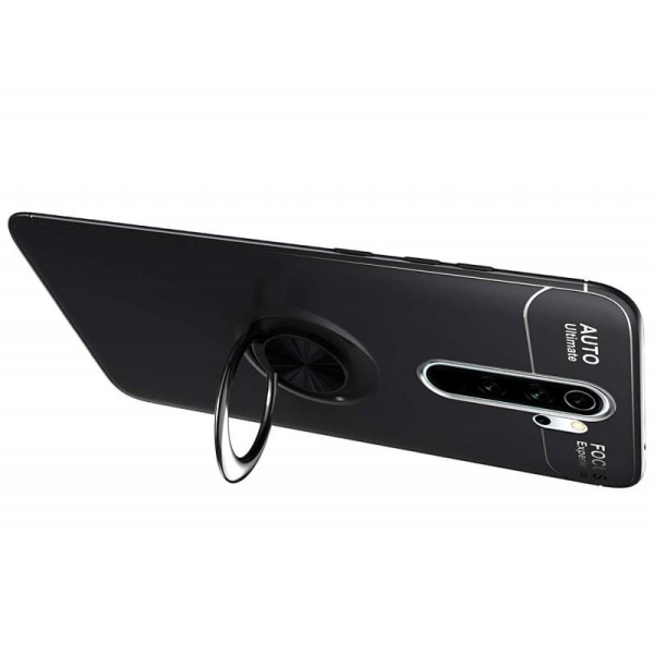 Redmi Note 8 Pro Praktisk stødsikker taske med ringholder V3 Black