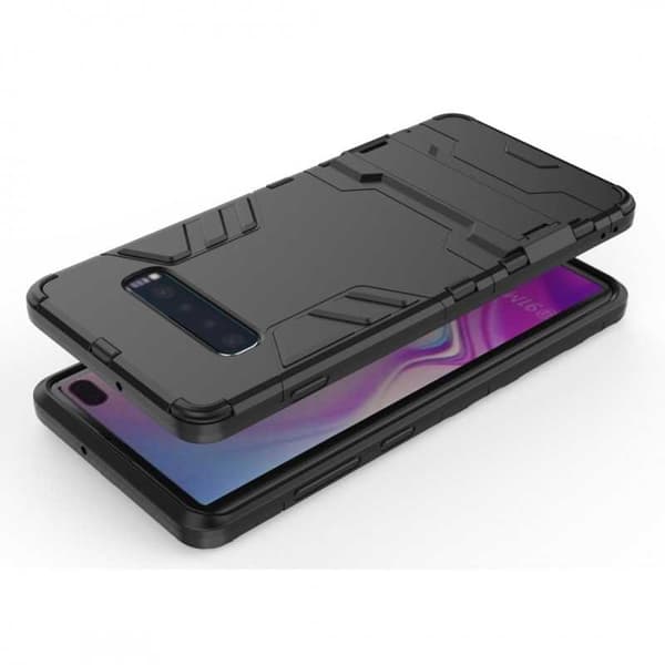 Samsung S10 Plus iskunkestävä kotelo jalustalla ThinArmor Black