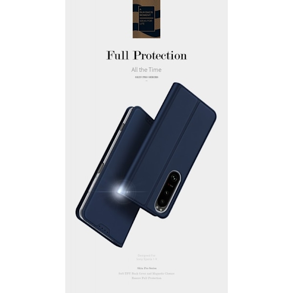 Sony Xperia 1 V Dux Ducis Skin Pro med Kortfack - Blå
