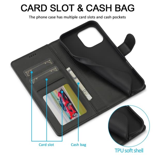 LC.IMEEKE Plånboksfodral iPhone 16 Pro - Svart
