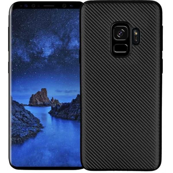 Samsung Galaxy S9 Stöttåligt Skal FullCarbon V2 Svart