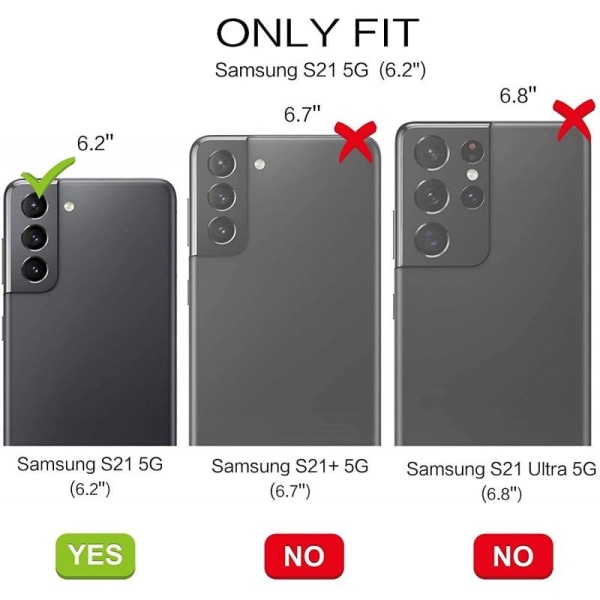Samsung S21 stødsikkert cover med ringholder CamShield Grön