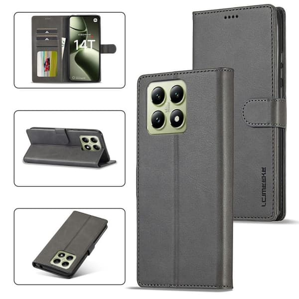 LC.IMEEKE Plånboksfodral Xiaomi 14T - Svart
