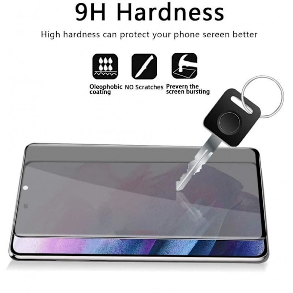 Samsung S23 Plus privacy hærdet glas 0,26mm 2.5D 9H Transparent
