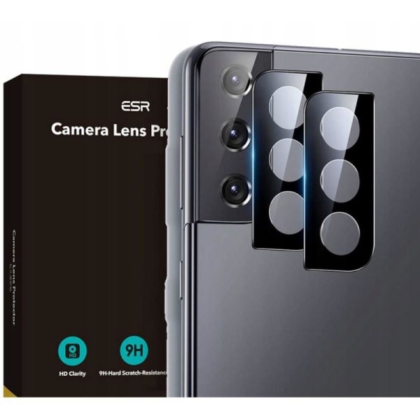2-PACK Samsung S21 Plus kameradeksel ESR Herdet glass Black