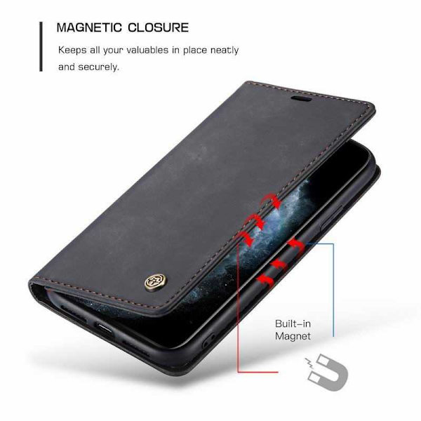 iPhone 11 Pro Max Elegant Flip Case CaseMe 3-FACK Black