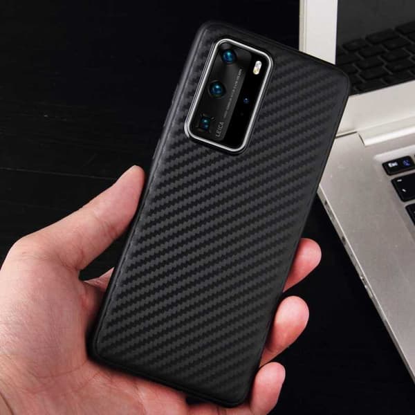 Huawei P40 Pro Iskunkestävä FullCarbon V2 -kotelo Black